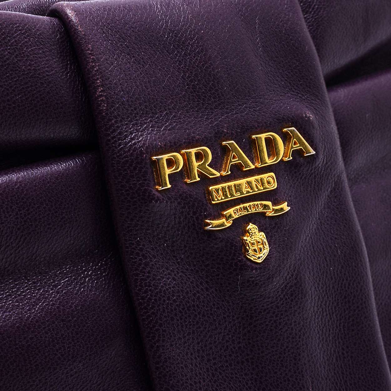 Prada - Purple Lambskin Leather Ribbon Mini Crossbody Bag